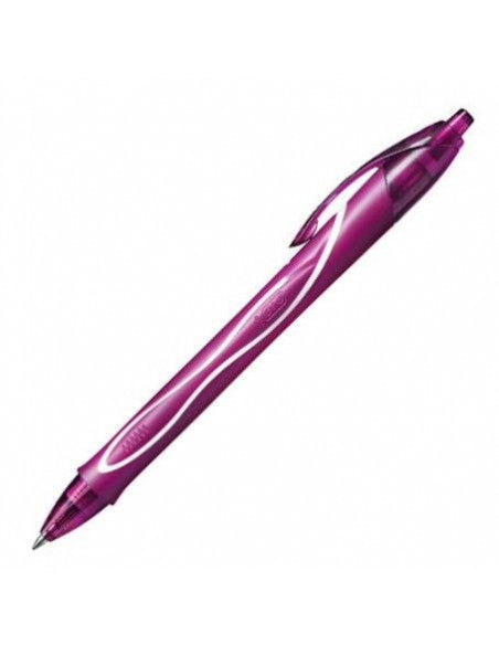 Penna gel a scatto Bic Gelocity Quick Dry Fuxia - tratto 0,30 mm
