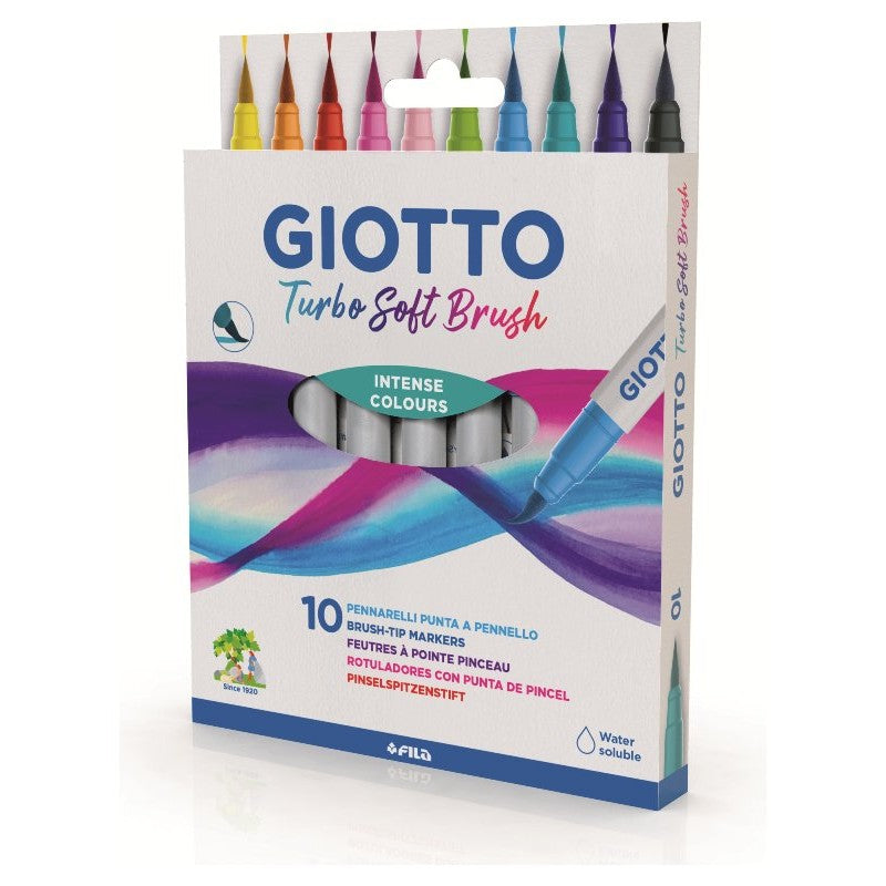 GIOTTO TURBO SOFT BRUSH 10pz - INTENSE COLOURS