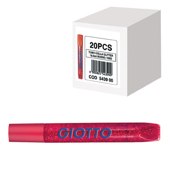 COLLA GLITTER METALLIC ROSSO 10.5ML GIOTTO - 1 PEZZO