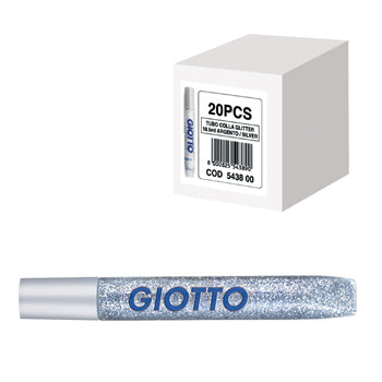 COLLA GLITTER METALLIC ARGENTO 10.5ML GIOTTO - 1 PEZZO