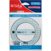 GONIOMETRO CM.12 360° IN POLISTIROLO SERIE GRAFOTEC  FARA GTX/12-360