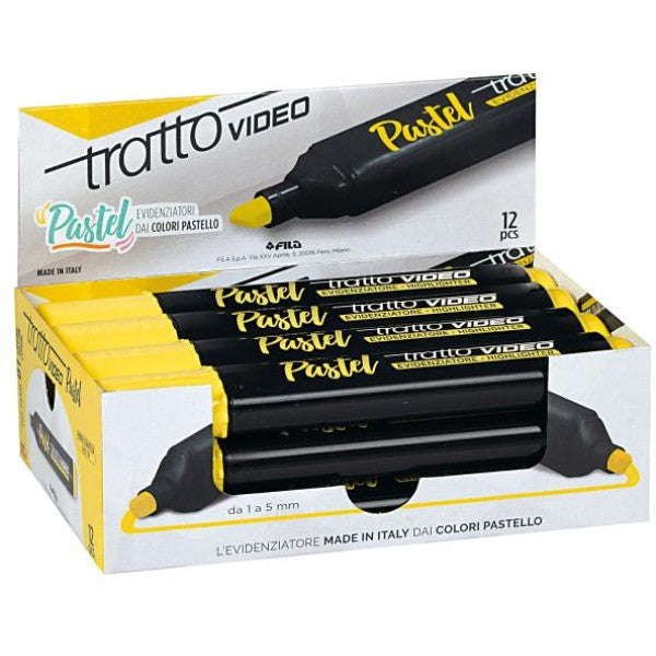 Evidenziatore Tratto Video Pastel Giallo   - tratto 1-5 mm