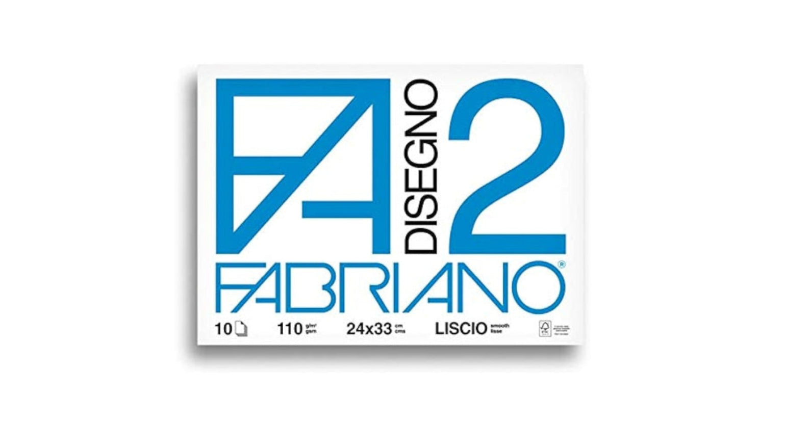 Album disegno 24x33 liscio Fabriano F2 (110 gr) - 10 fogli