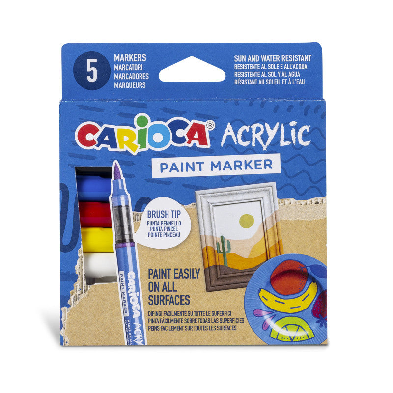 MARCATORI ACRILICI PAINT MARKER  CARIOCA - 5 PZ
