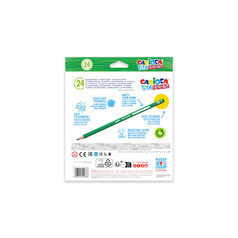 MATITE CANCELLABILI ESAGONALI TITA - 24 PZ