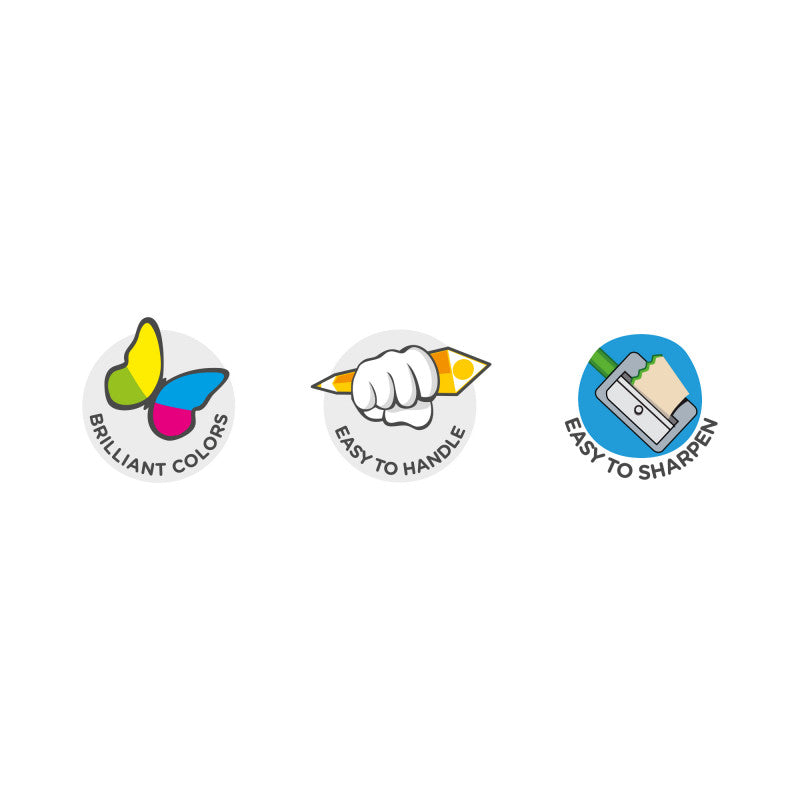 MATITE ESAGONALI PASTEL - 24 PZ