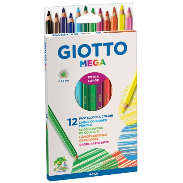 Matite colorate Giotto Mega - 12 pezzi