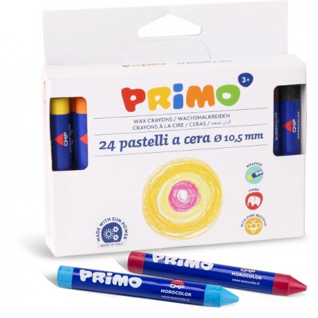 PASTELLI A CERA DA 24 PEZZI DIAMETRO 10,5 MM PRIMO MOROCOLOR