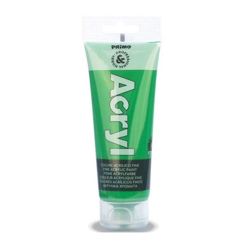 Colore acrilico in tubo 75ml PRIMO - COLORE VERDE BRILLANTE