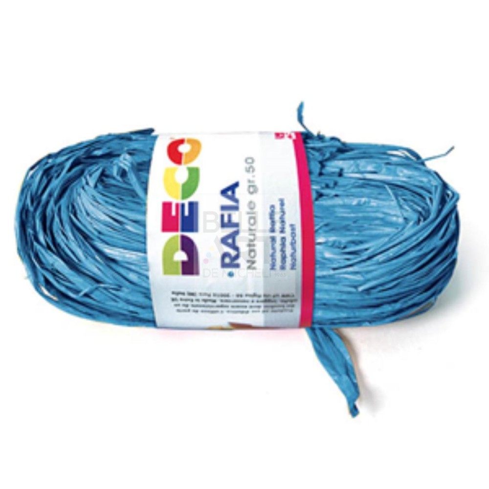 Rafia Naturale Gr 50 Azzurro Cwr - COD. 04669