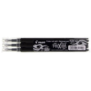 Ricarica refill penna Pilot Frixion Ball NERO - tratto 0,7 mm Blister 3 pezzi