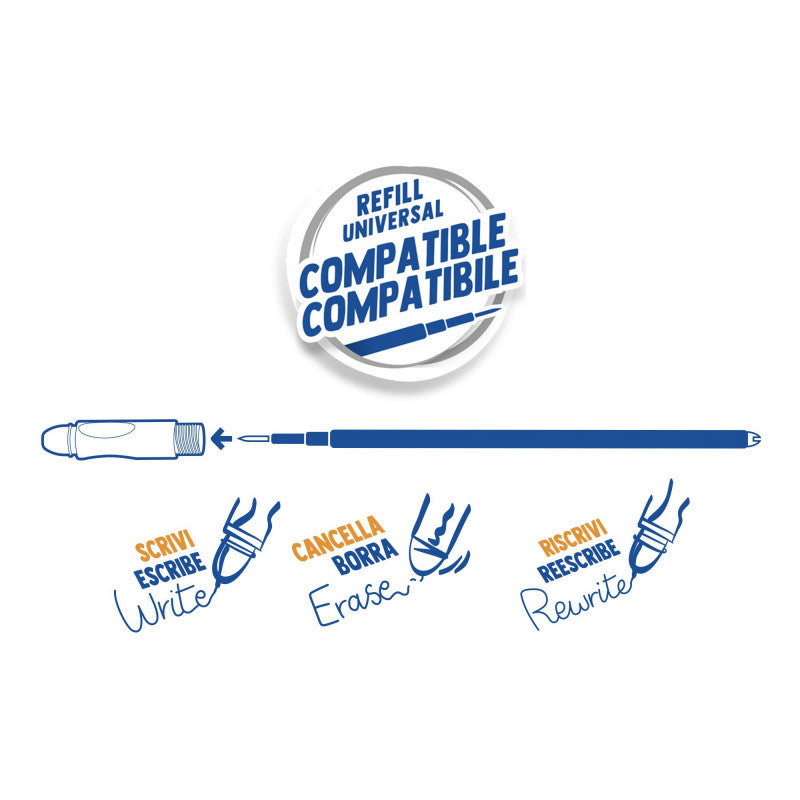 Refill ricarica penna Carioca OOPS cancellabili 3 pezzi - colore VERDE