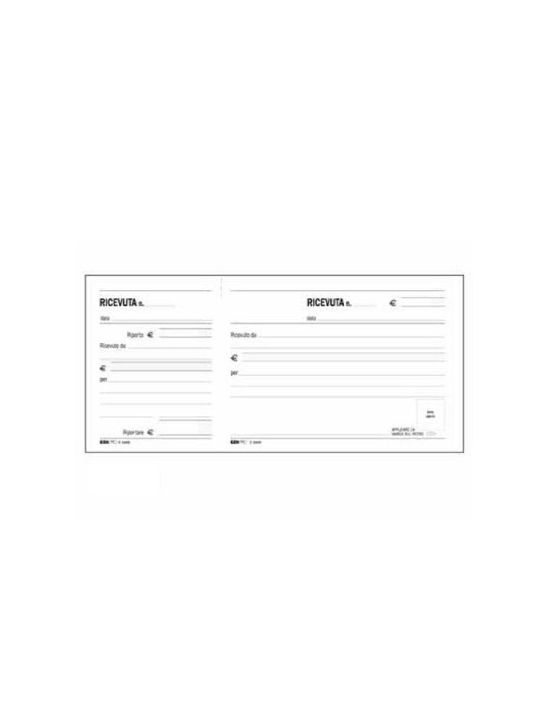 BLOCCO RICEVUTA GENERICA MADRE-FIGLIA I MODUL-TIME