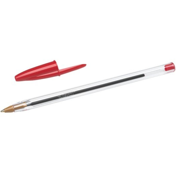 Penna a sfera con cappuccio Bic Cristal Rossa - tratto 1 mm. 1 pezzo