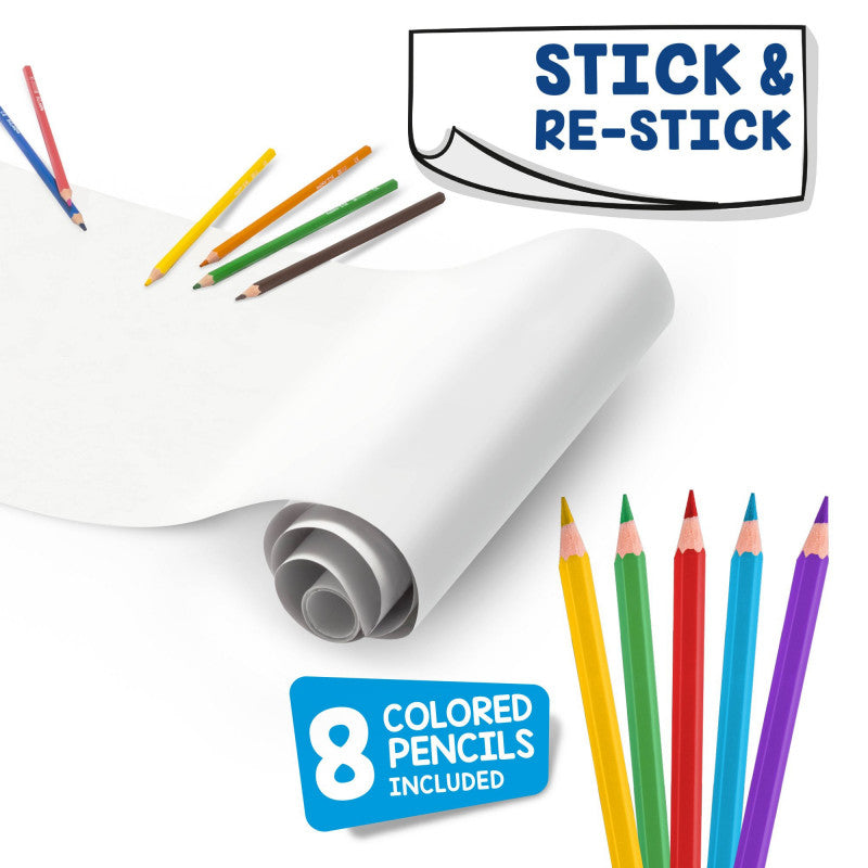 COLORING ROLL + 8 MATITE WHITE