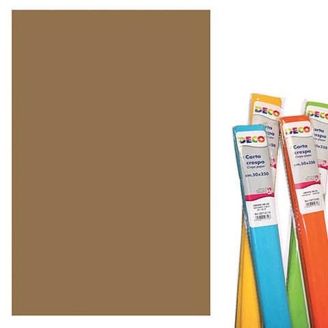 Rotolo di Carta crespa - 50x250 cm - 40 g/m² Deco marrone 1 PEZZO
