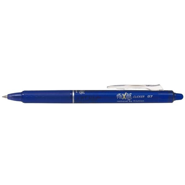 Penna a scatto Pilot Frixion Clicker BLU - tratto 0,7 mm (Conf. 12 pezzi)