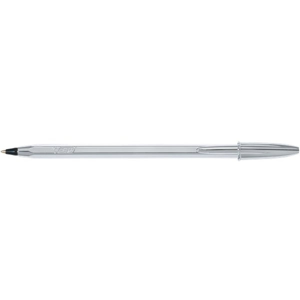 Penna a sfera con cappuccio Bic Cristal Shine Nera - tratto 1 mm