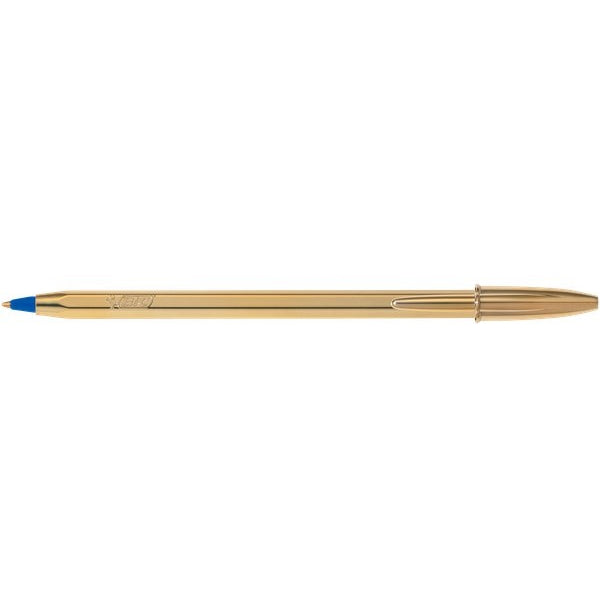 Penna a sfera con cappuccio Bic Cristal Shine Blu - tratto 1 mm
