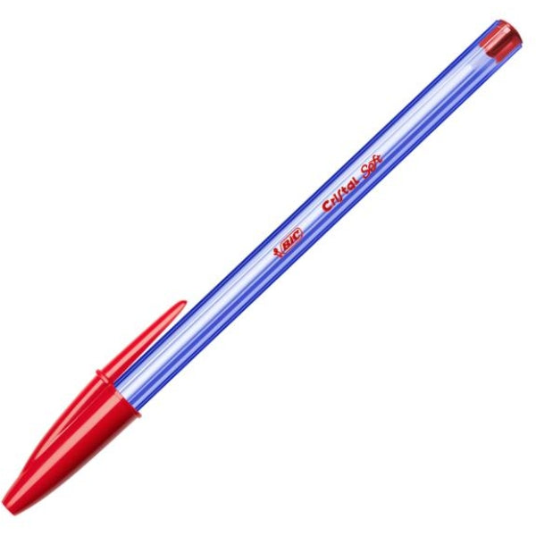 Penna a sfera con cappuccio Bic Cristal Soft Rosso. 1 Pezzo