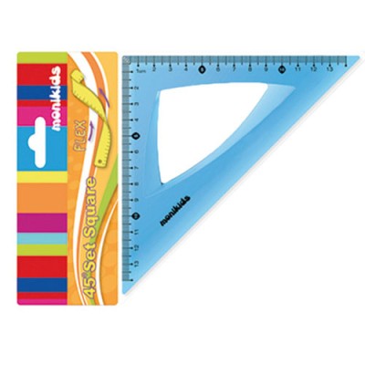 NIKOFFICE Squadra Flessibile 45° Cm 15 COLORI ASS. - 1 PEZZO