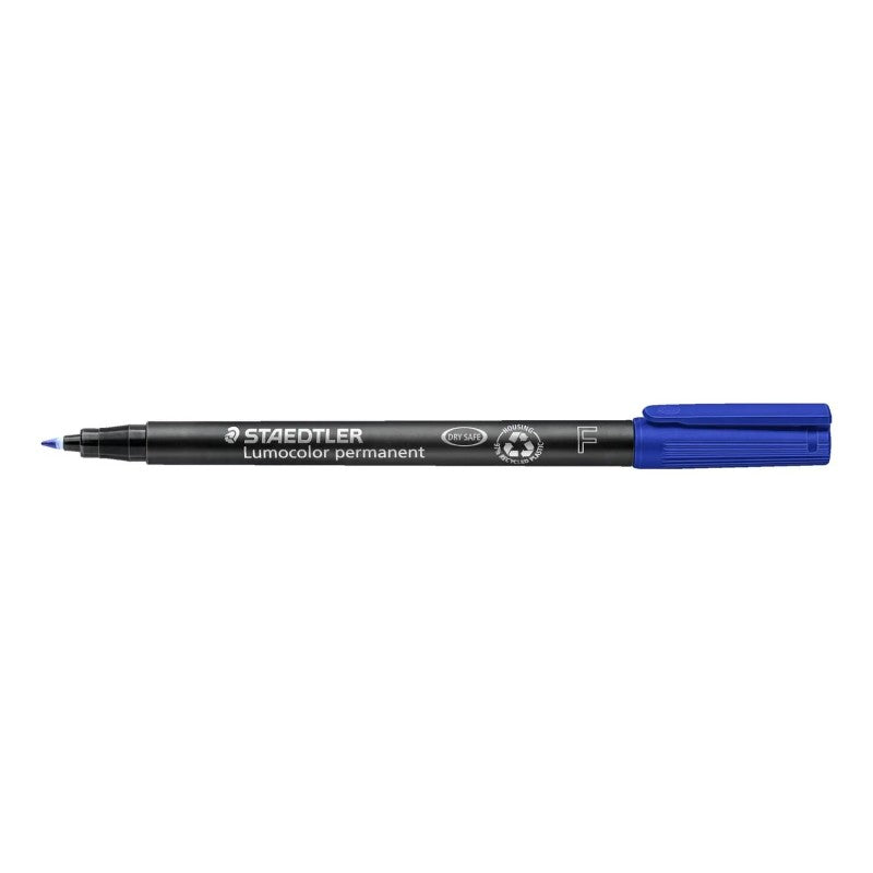 Marcatore permanente Staedtler Lumocolor blu punta F 0,6 mm 1 pezzo