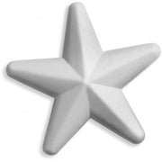 Deco - stella polistirolo - 10 cm - 1 pezzo