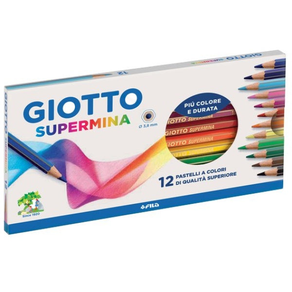 Matite colorate Giotto Supermina da 12 pezzi