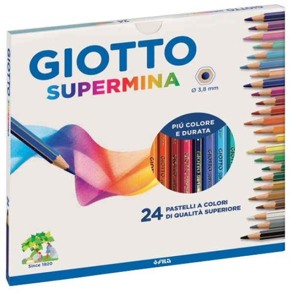Matite colorate Giotto Supermina da 24 pezzi